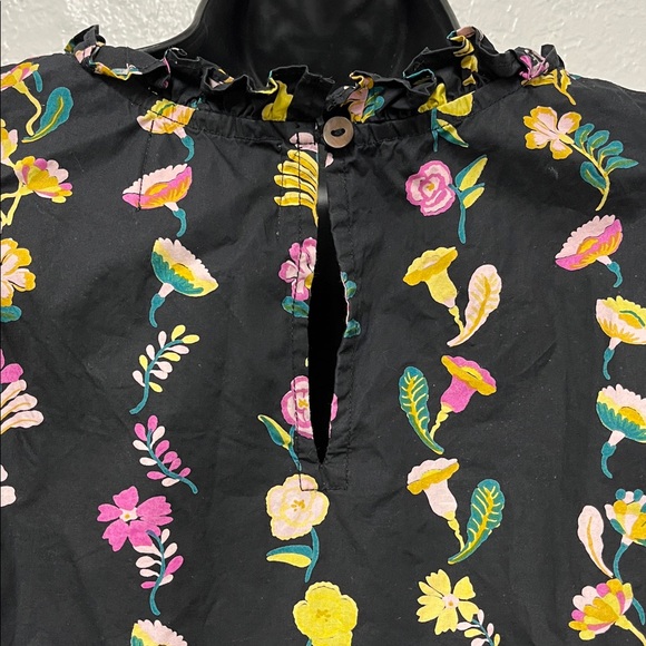 Banjanan Black Floral Blouse size XS - Picture 3 of 6